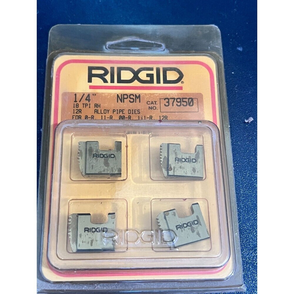 RIDGID 1/4" NPSM Alloy Steel Pipe Dies 37950 - 1 Pack